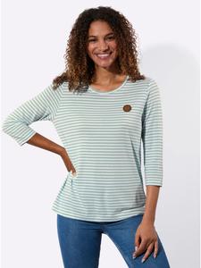 Рубашка с рукавами 3/4 в полоску мятного цвета и белого цвета WITT WEIDEN