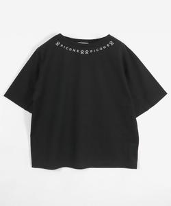 Футболка из смесового хлопка с разрезами на рукавах STUDIO PICONE, черная