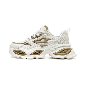 Амортизирующие, противоскользящие, дышащие, низкие, массивные кроссовки для мужчин KYMOOU, Ecru