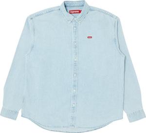 Рубашка Supreme Small Box 'Washed Blue', синий