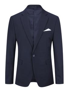 Приталенный деловой блейзер Youthup, темно-синий