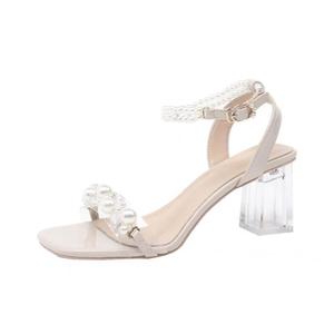 Женские сандалии с одним ремешком цвета экрю SHUMO, Beige