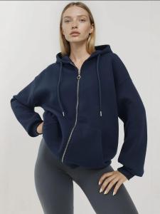 Толстовка с капюшоном на молнии Hiccup, темно-синий