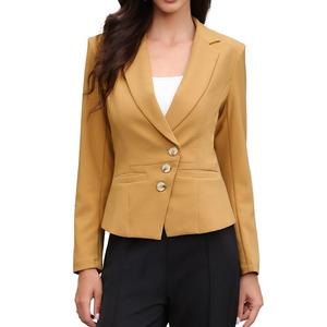 Женский блейзер с лацканами, длинными рукавами, асимметричным кроем и карманами Inspire Chic