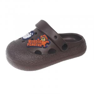 Детские тапочки с противоскользящей, противоударной и дышащей подошвой BOBDOG, коричневый