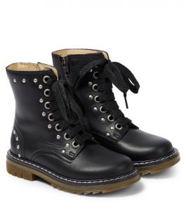 Кожаные ботильоны Sid Hi Stud Pom d'Api, черный