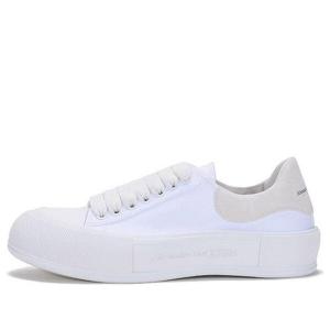 Кроссовки deck skate plimsoll lace up 'white white' Alexander Mcqueen, белый