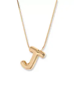 Позолоченное короткое ожерелье с подвеской в виде бабл-инициала Пиппы Brook & York, gold-j