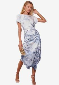 Платье Lipsy PRINTED MIDI , White And Blue/White