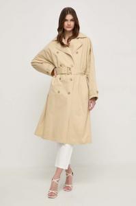 Хлопковое пальто Patrizia Pepe, бежевый