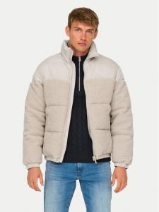 Пуховик стандартного кроя Only & Sons, бежевый