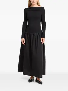 Платье макси Winslet с длинными рукавами Marcella, черный