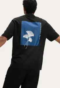 Футболка с растительным принтом Marks & Spencer, Black