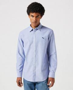 Классическая и гладкая мужская рубашка Wrangler, синий