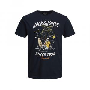 Футболка Jack & Jones Venice Bones Short Sleeve Crew Neck, черный