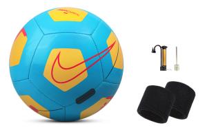 Nike Футбольный мяч размер 5 синтетическая кожа машинная строчка унисекс blue yellow