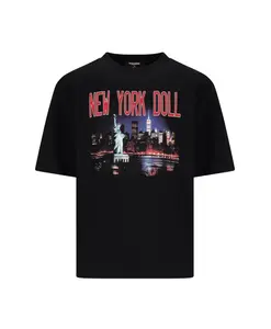 Повседневная футболка свободного кроя Dsquared2, черный