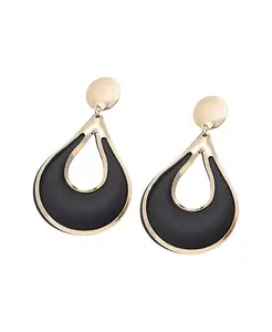 Женские контрастные серьги-подвески Sohi, black