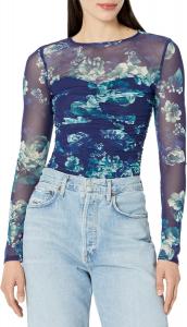 GUESS женский лонгслив Brianne Bodysuit, Full Moon Blooms Print