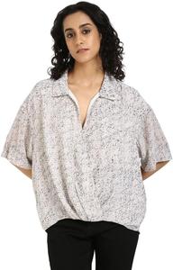 Женский шифоновый топ с принтом Calvin Klein, White