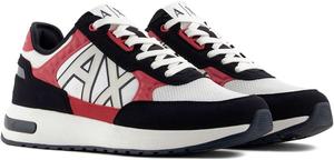 Мужские кроссовки Armani Exchange Dusseldorf с тисненым геометрическим узором, белый