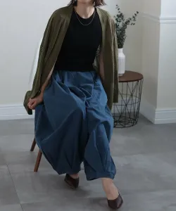 Джинсовые брюки-кюлоты в клоунском стиле Pourvous, цвет Blue