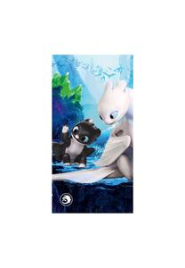 Детское полотенце Drachenzähmen leicht gemacht хлопковое 70x140 см Cofi, разноцветное 140x70 см