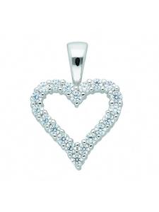 Adeliás Женский кулон из серебра 925 пробы с кубическим цирконием в серебряной оправе