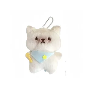 Плюшевый кулон котенок кролик с едой и писком высота 8см LALABABY