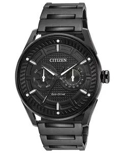 Наручные часы Citizen Eco-Drive Drive для мужчин, черные, из нержавеющей стали, с браслетом, 42 мм