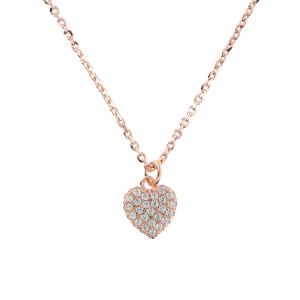 Autentica - миниатюрная подвеска в форме сердца с ожерельем-цепочкой Autentica, розовый