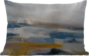 Подушка для улицы - картина маслом - абстракция - 60 x 40 см - водонепроницаемая - подушка для отдыха - декоративная подушка - подушка для дома MuchoWow