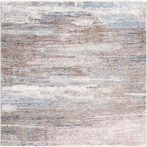 Ковер SAFAVIEH, 161 x 161 см, Jasmine Collection, Grey & Blue, традиционный восточный дизайн с эффектом потертости, не линяет и прост в уходе, идеален для помещений с высокой проходимостью в гостиной, спальне (JSM337F)