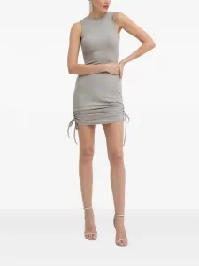 Платье мини с кулиской La Mania, серый
