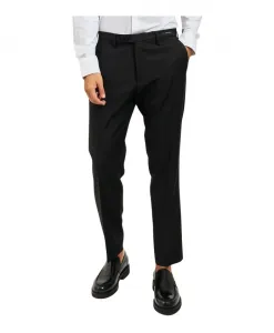 Черные брюки из эластичного хлопкового габардина Michael Coal, черный