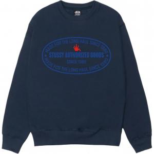 Свитшот FW25 AUTHORIZED CREW унисекс Stussy, синий