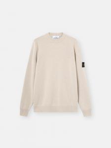 Свитер с круглым вырезом и обратным стежком Stone Island 5100072 LAMBSWOOL, Desert