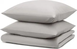 Комплект постельного белья 240x220 см + 2 наволочки 50x80 см - Простыни из микрофибры 240x220 см - Комплект постельного белья из 3 предметов, светло-серый Blumtal