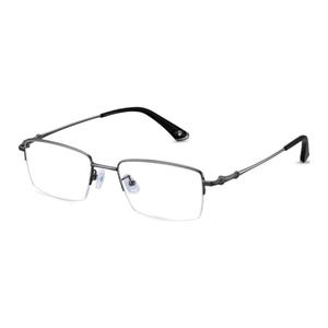 Police Оправа для очков из нержавеющей стали бета-титан прямоугольная линза мужская тёмно-серая, Dark Gray