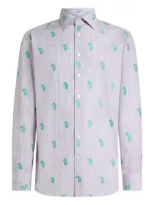 Жаккардовая рубашка с узором пейсли ETRO, белый