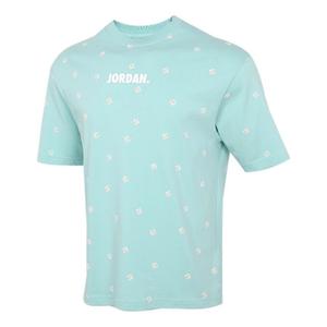 Футболка Men's Air Jordan Logo Sports Round Neck Short Sleeve Light Blue T-Shirt CZ5186-382