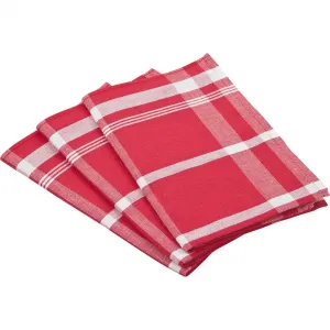 Полотенце для посуды Exclusiv с клетчатым узором, 50% хлопок, 50% лен, 50x70 см Ross, красный