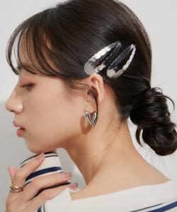 Набор металлических заколок для волос Vis, цвет Silver (94)