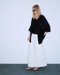 Женский жакет в стиле кимоно с горизонтальными складками Woman Limited El Corte Inglés, черный