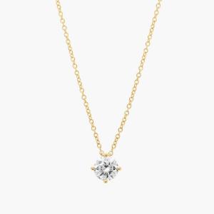 Подвеска с бриллиантом-солитером в оправе «воздушный змей» из желтого золота 14 карат (1 карат, два цвета — HI / SI1-SI2) Blue Nile