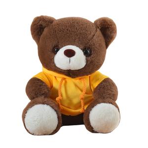 Плюшевая кукла милый медвежонок 25 см высотой Tak Bebe, желтый/темно-коричневый