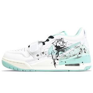 Jordan Легаси 312 противоскользящие износостойкие низкие винтажные баскетбольные кроссовки женские бело-зеленые, цвет White Green