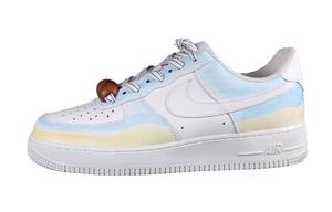Кроссовки Nike Air Force 1 Skateboarding Shoes Men Low-top Blue/yellow/white, голубой