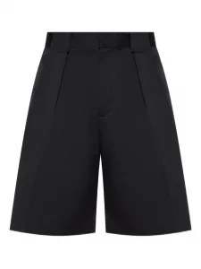 Плиссированные хлопковые шорты Casablanca, черный