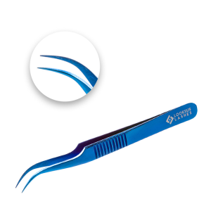 Пинцеты для наращивания ресниц 2, 1 упаковка. Looksus Lashes Plasma blue